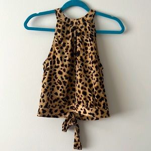 Express XXS leopard print top